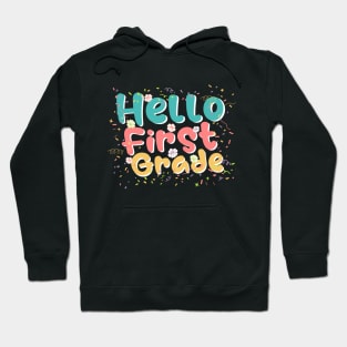 First Grade Rainbow Girls Boys Teacher First Day Of Shool Hoodie